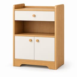 Storage Cabinet with Drawer and Doors Wooden Sideboard Buffet Kitchen Cabinet