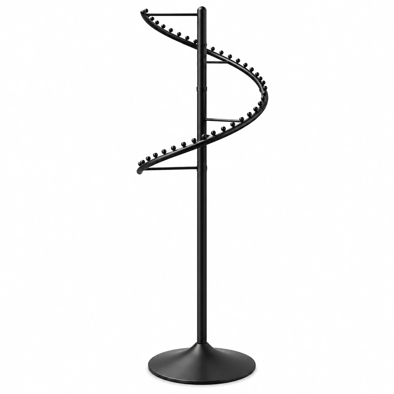 360° Rotating Spiral Clothes Rack - Carbon Steel Garment Hanger 160cm
